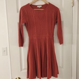 2/$25! Calvin Klein Fit and Flare Sweater Dress Cable knit Fall Winter Wardrobe